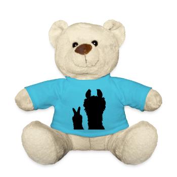 Silhouette No Drama Llama - Teddy Bear - atoll blue - Front