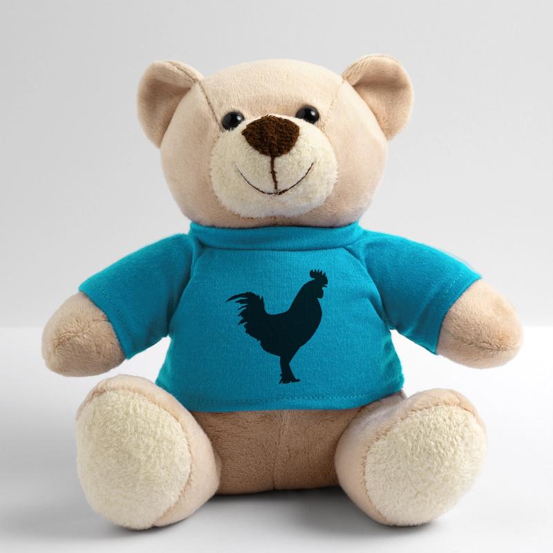 Rooster Silhouette Chicken Teddy Bear