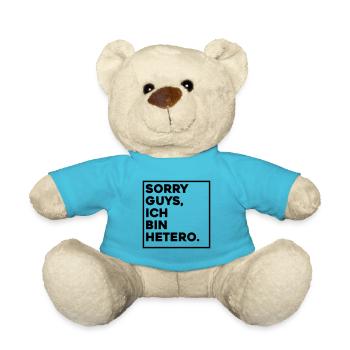 SORRY GUYS, ICH BIN HETERO - Teddy - Atollblau - Vorne