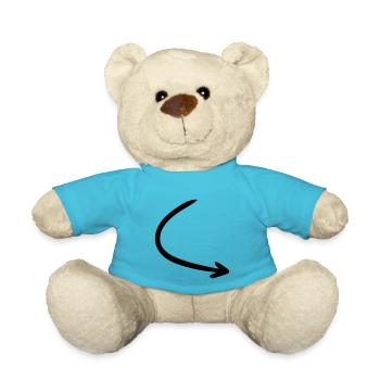 Arrow drawing sketch black - Teddy Bear - atoll blue - Front
