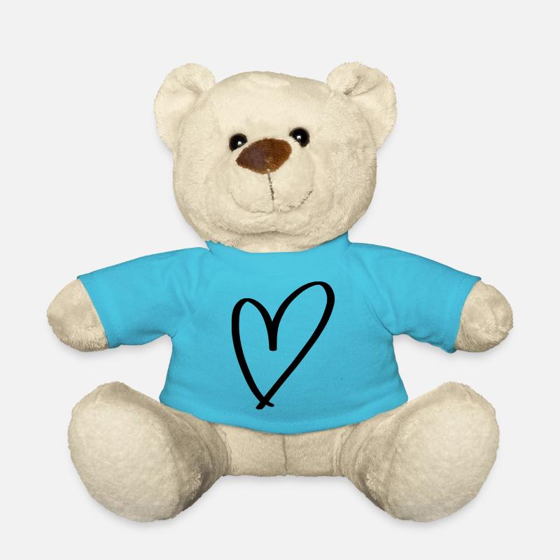 Herz handschriftlich - Teddy - Atollblau