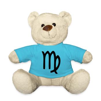 signe astrologique vierge - Nounours - bleu outremer - Devant
