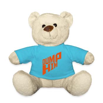 dump him Zitat Logo - Teddy - Atollblau - Vorne