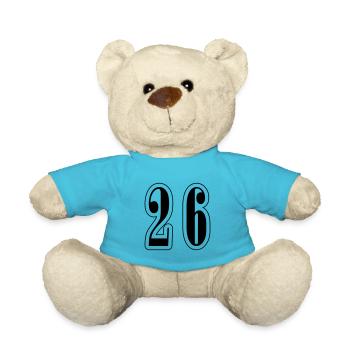 26 Zahl symbol - Teddy - Atollblau - Vorne