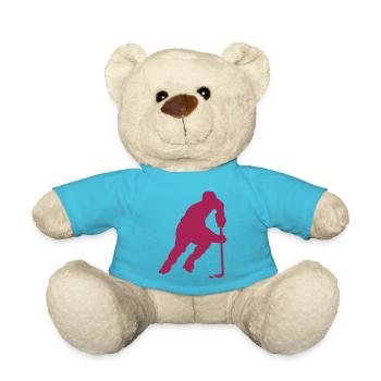 roller inline hockey silhouette personnage - Nounours - bleu outremer - Devant