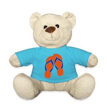 Paar Zunge Zange Flip Flop Sommer 1 - Teddy - Atollblau - Vorne