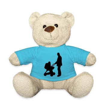 Papa Kinderwagen Silhouette - Teddy - Atollblau - Vorne