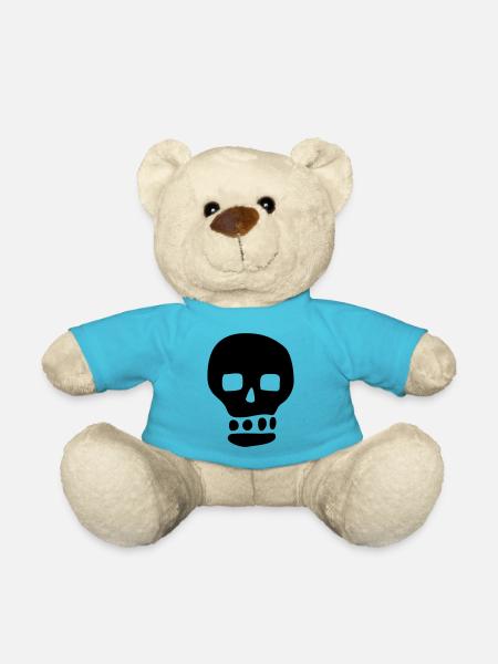 Skull / Pirate / Hacker - Teddy Bear - atoll blue
