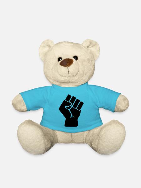 Symbole levé de poing - Nounours - bleu outremer