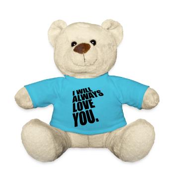 I will always love - Teddy Bear - atoll blue - Front
