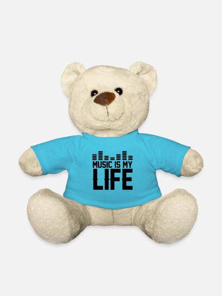 music is my life - Teddy Bear - atoll blue