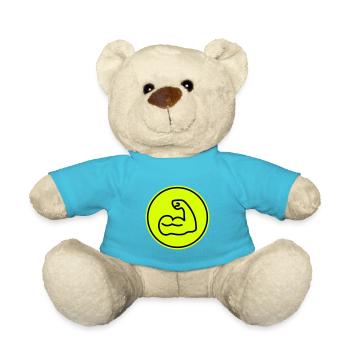 Muscles dumbbell icon - Teddy Bear - atoll blue - Front