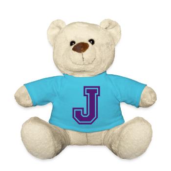 Buchstabe J - Teddy - Atollblau - Vorne