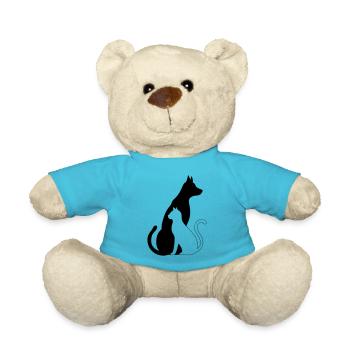 Hund katze silhouette - Teddy - Atollblau - Vorne