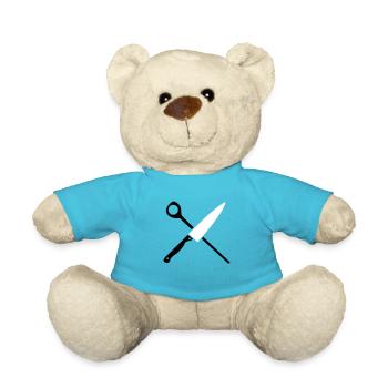 couverts de cuisine - Nounours - bleu outremer - Devant