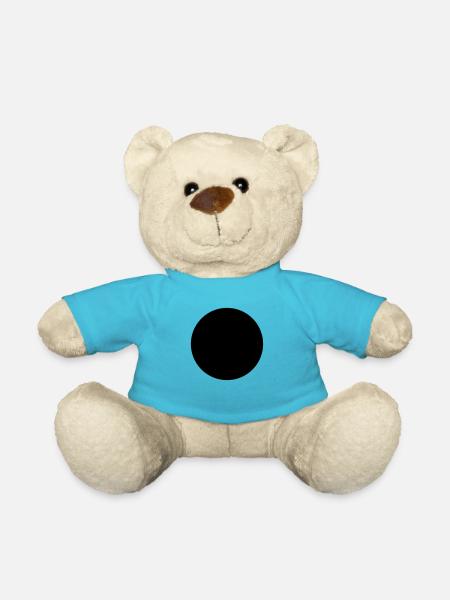 Mathematics-symbol - black circle - hole - Teddy Bear - atoll blue