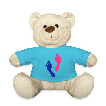 Fußabdrücke Barfuß Füße - Teddy - Atollblau - Vorne