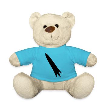 Vecteur de vol spatial spatial de fusée spatiale - Nounours - bleu outremer - Devant
