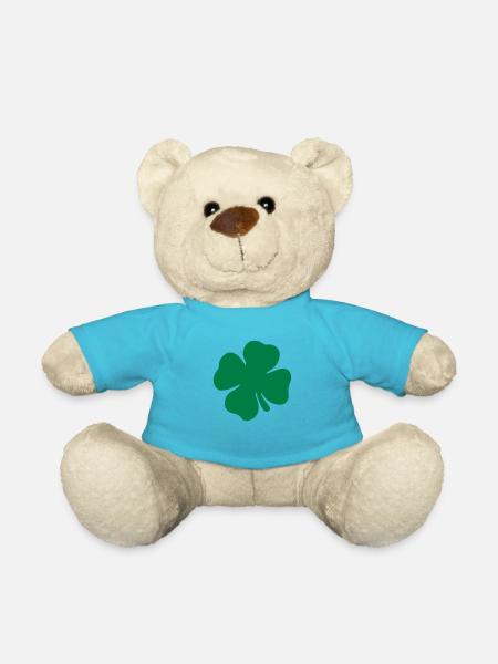 Clover completely green - Teddy Bear - atoll blue