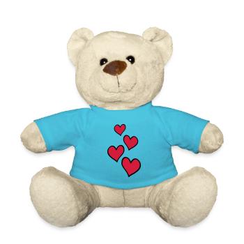 Symbole de l’amour des cœurs - Nounours - bleu outremer - Devant