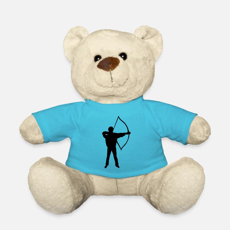 Bogenschießen Bogenschießen Logo - Teddy - Atollblau