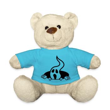 trou au sol fantôme hanté horreur monstre halloween g - Nounours - bleu outremer - Devant