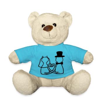cat wedding - Teddy Bear - atoll blue - Front