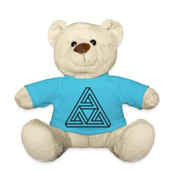 impossible triangle Dreieck Geek Geometrie Hipster - Teddy - Atollblau - Vorne