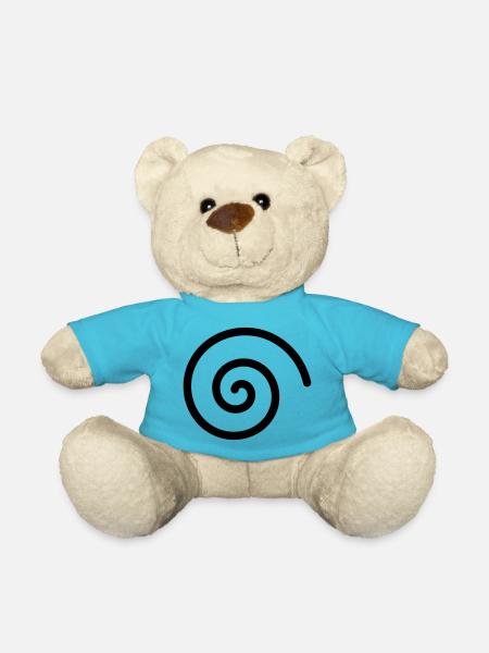 Schwarze Spirale - Teddy - Atollblau