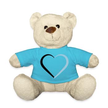 heart - Teddy Bear - atoll blue - Front