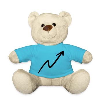 Arrow drawing sketch black - Teddy Bear - atoll blue - Front