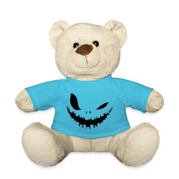 Halloween Mask - Lustiges Mundschutz Design - Teddy - Atollblau - Vorne