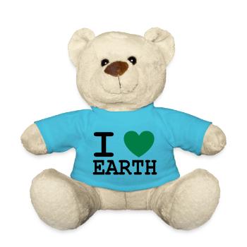 I *heart* earth! - Teddy Bear - atoll blue - Front