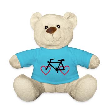 2541614 129298473 CYCLING HEART - Teddy Bear - atoll blue - Front