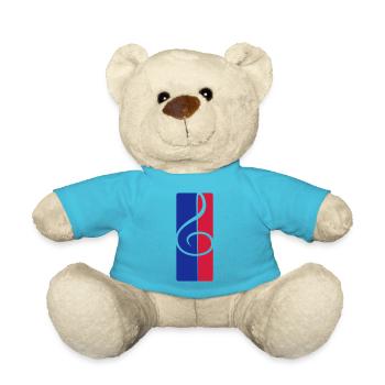 Musik Notenschlüssel Note Melodie Musiknote Audio - Teddy - Atollblau - Vorne