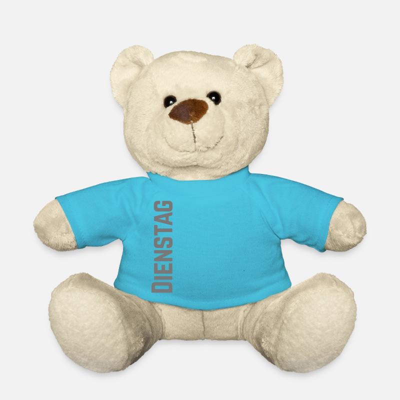 Dienstag Wochentag als Text - Teddy - Atollblau