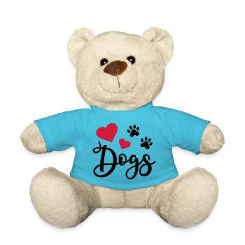 Dog paw dog paw dog lover dog love - Teddy Bear - atoll blue - Front