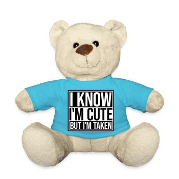 cute but taken Zitat - Teddy - Atollblau - Vorne