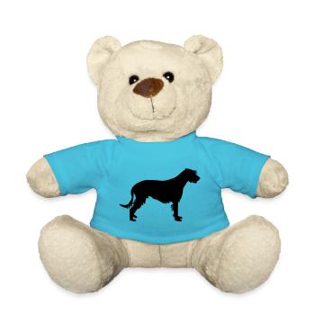 Irish wolfhound silhouette vector - Teddy Bear - atoll blue - Front