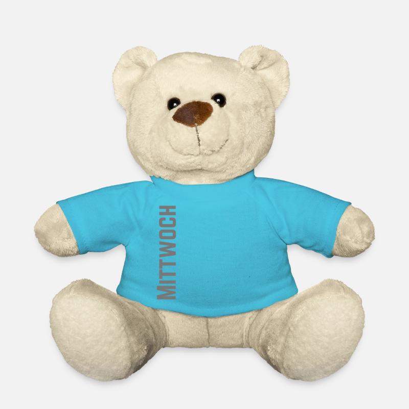 Mittwoch Wochentag als Text - Teddy - Atollblau
