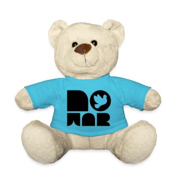 No War Shirt - Teddy Bear - atoll blue - Front
