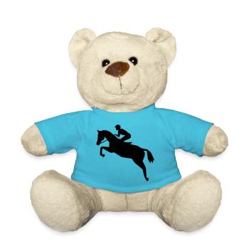 Jockey - Horse Racing - Teddy Bear - atoll blue - Front