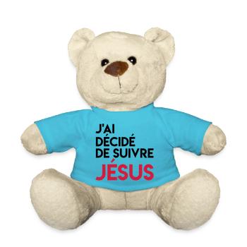 J'ai décidé de suivre Jésus - Nounours - bleu outremer - Devant