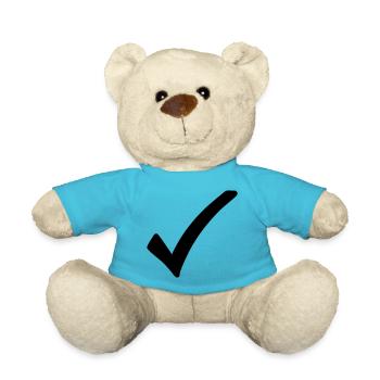 Crochet Emoji Esquisse Dessin Noir - Nounours - bleu outremer - Devant
