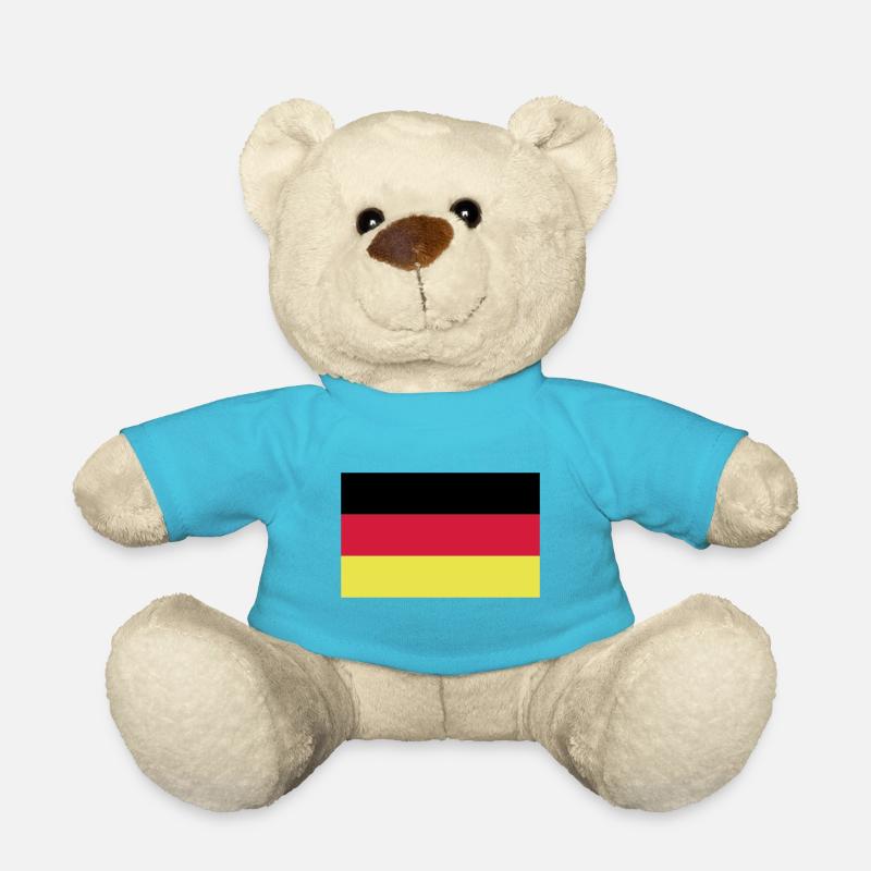 Deutschland Fahne Flagge - Teddy - Atollblau