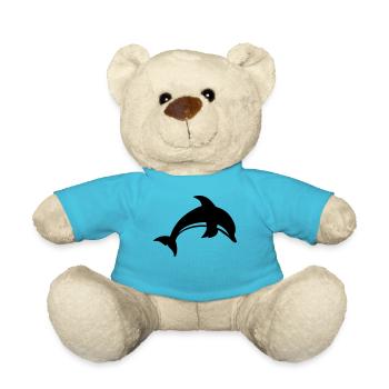 Dolphin ocean gift - Teddy Bear - atoll blue - Front