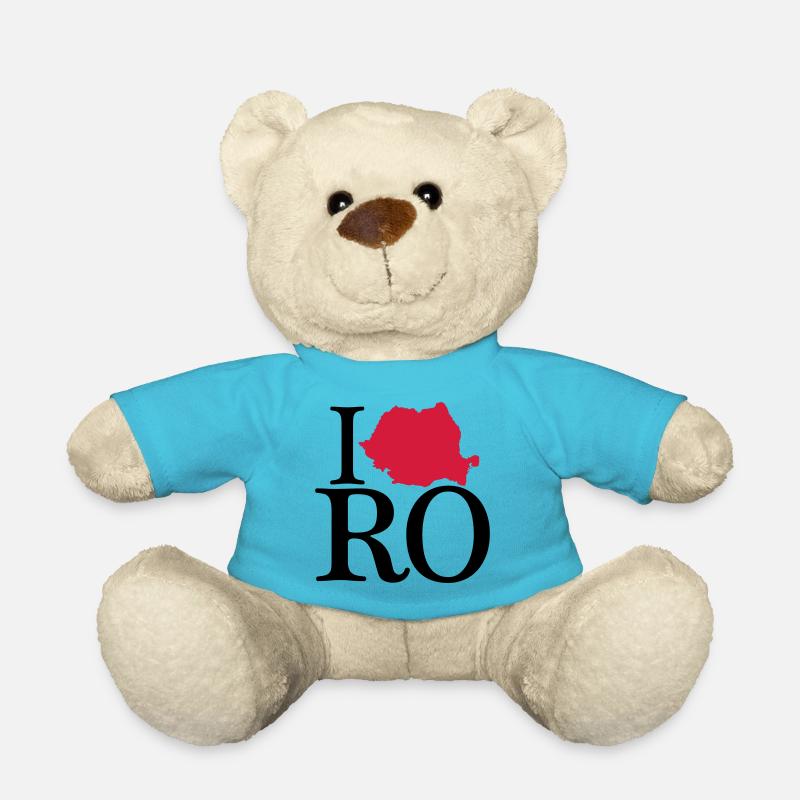 I love RO - I love Romania - Teddy - Atollblau