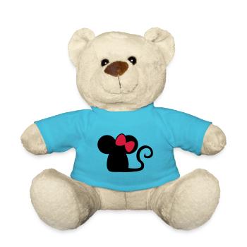 Mäuschenschleife / souris avec noeud Souris mignonne - Nounours - bleu outremer - Devant