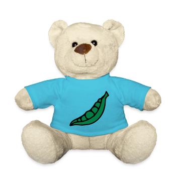 Erbsen Pea pois - Bohne - Teddy - Atollblau - Vorne