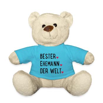 Best Husband in the World - Teddy Bear - atoll blue - Front